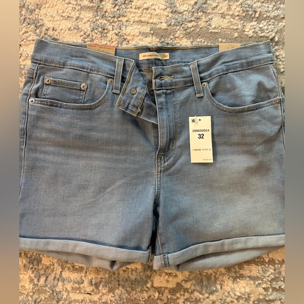 Levi's Light Blue Jean Shorts